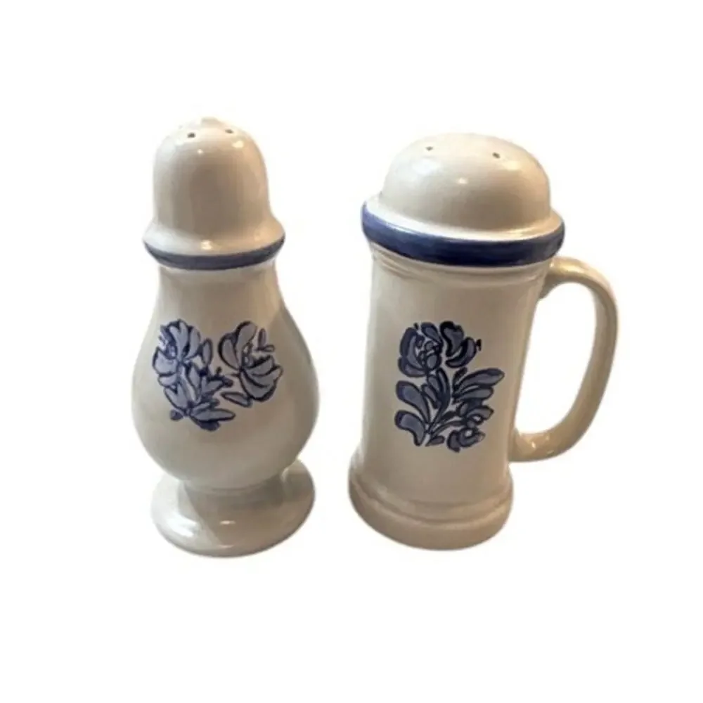 Pfaltzgraff Yorktowne Stoneware Salt & Spice Shakers – Large Farmhouse Style Set